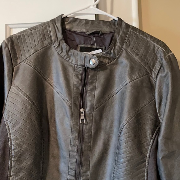 Maurices grey faux leather jacket - Picture 2 of 8